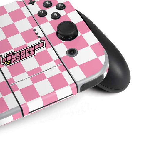 Cartoon Network Powerpuff Girls Checkered Nintendo Switch OLED (2021) Skin